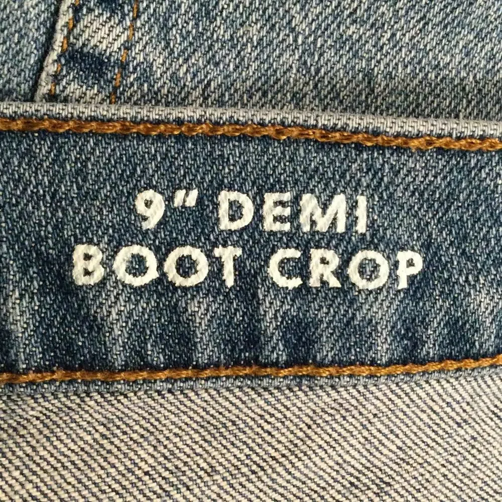 J. Crew 9" demi boot crop jean medium wash 32 raw hem - Picture 6 of 9
